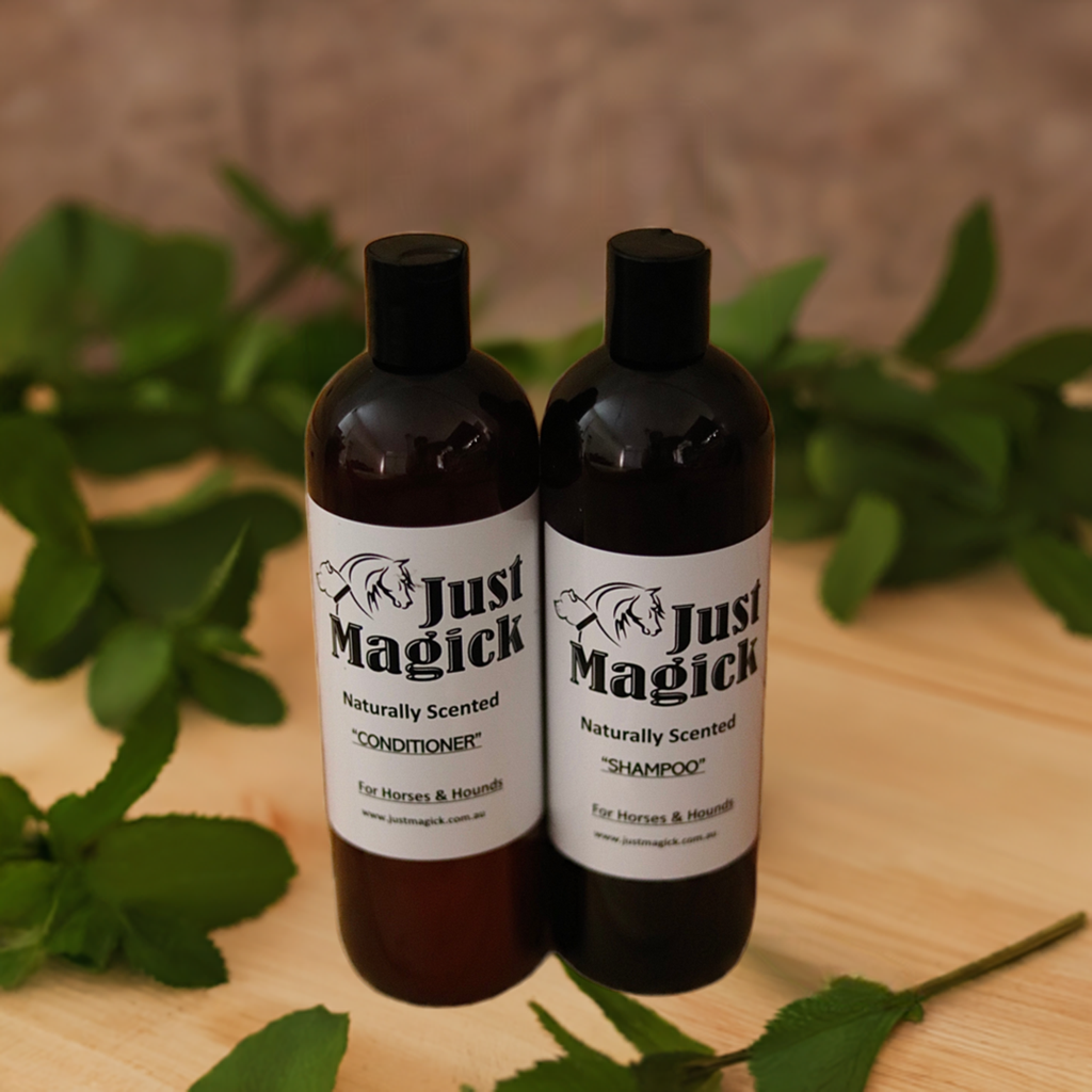 JUST MAGICK PEPPERMINT SHAMPOO & CONDITIONER HORSES & DOGS